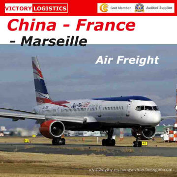 Transporte aéreo, envío de carga desde Guangzhou / Shenzhen / Shanghai a Marsella, Francia